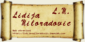 Lidija Miloradović vizit kartica